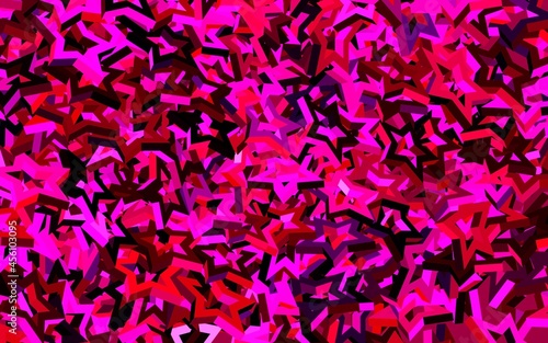 Dark Pink vector backdrop with small and big stars.