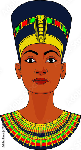 Colored Vector of Queen Nefertiti