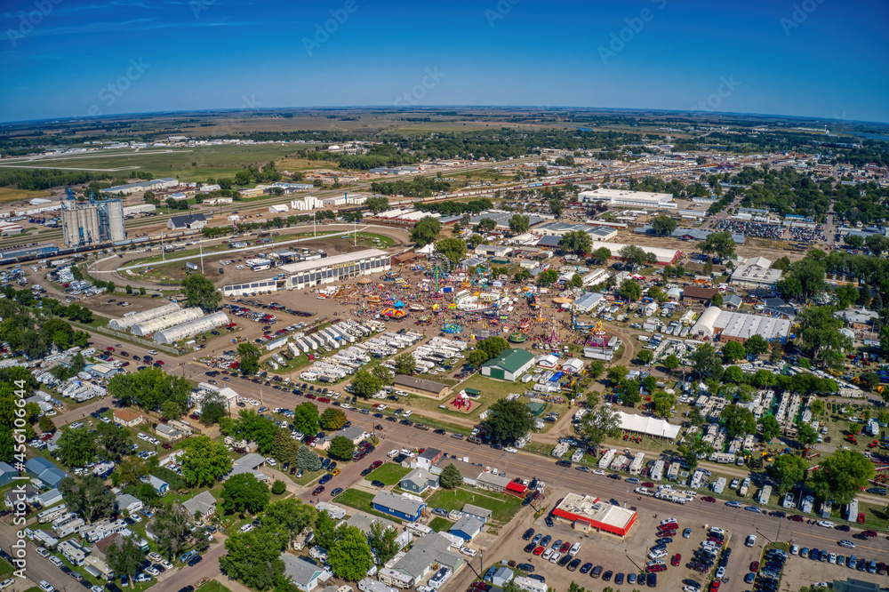 Aerial View of the South Dakota State Fair in Huron