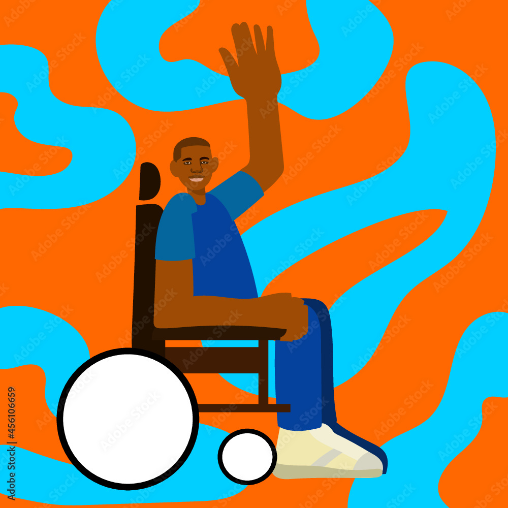 Fototapeta premium kid in wheelchair 