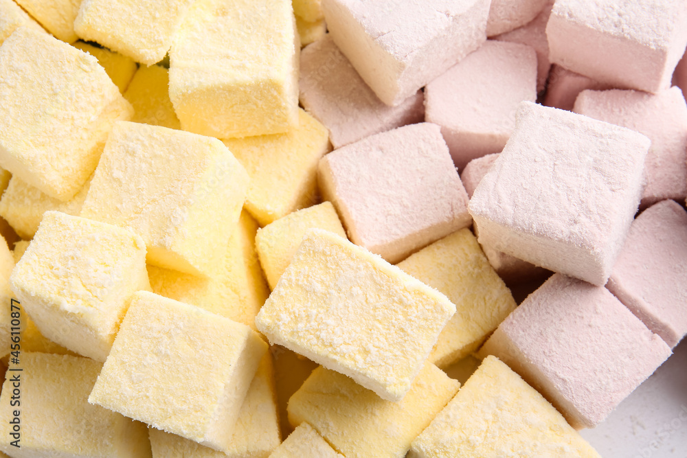 Tasty sweet marshmallows as background Tasty sweet marshmallows as background