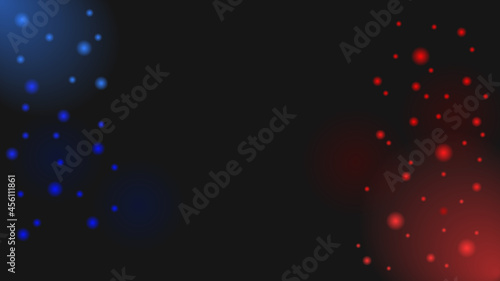 Vector banner design, illustration technology with line pattern over dark blue background. Modern hi tech digital technology concept with red and blue blur particle texture