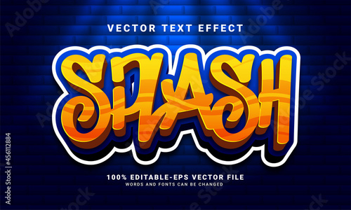 Splash 3D text effect, editable graffiti and colorful text style