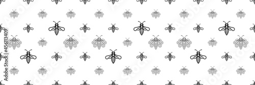Honey Bee Icon Seamless Pattern M_2109001