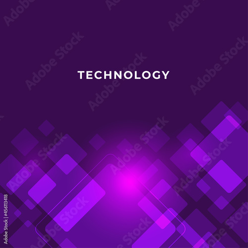 Social media post background or square flier design with technology pattern concept. Vector illustration for banner, poster, game, business, tech, backdrop and much more