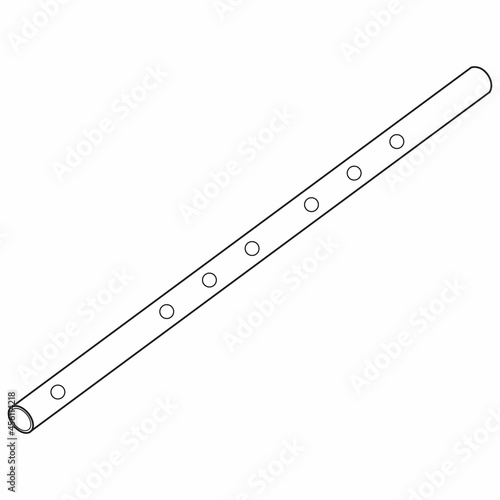 flute line vector illustration