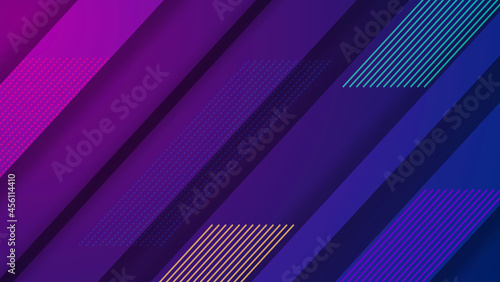  Dynamic blue and purple with color lines minimalist geometric business background