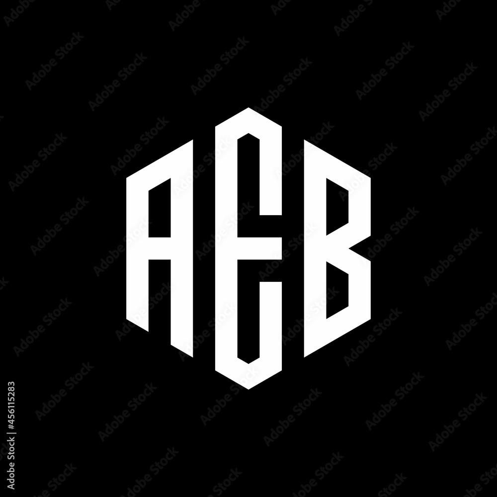 AEB Initial three letter logo hexagon AEB Initial three letter logo hexagon
