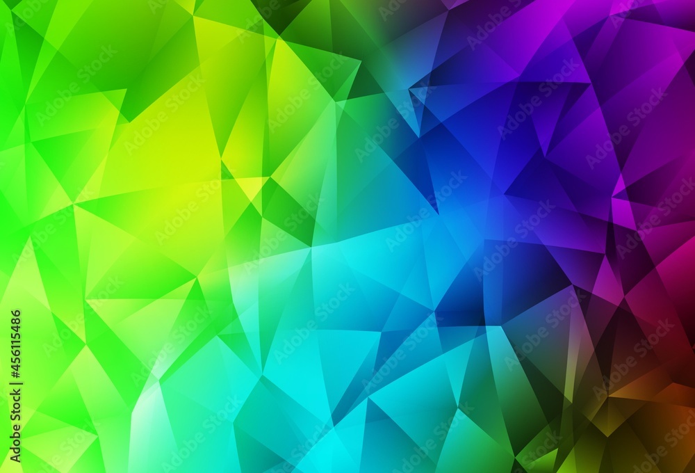 Obraz premium Dark Multicolor vector low poly texture.