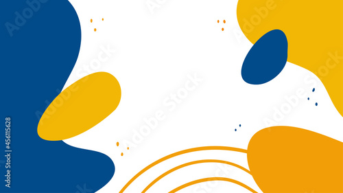 Abstract creative universal artistic templates in blue yellow color. Good for poster, card, invitation, flyer, cover, banner, placard, brochure and other graphic design