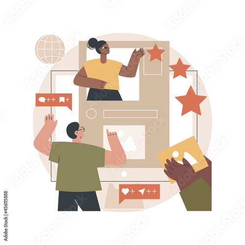 Online identity management abstract concept vector illustration. Image management, online personal branding management, brand reputation, product presence, social network services abstract metaphor.
