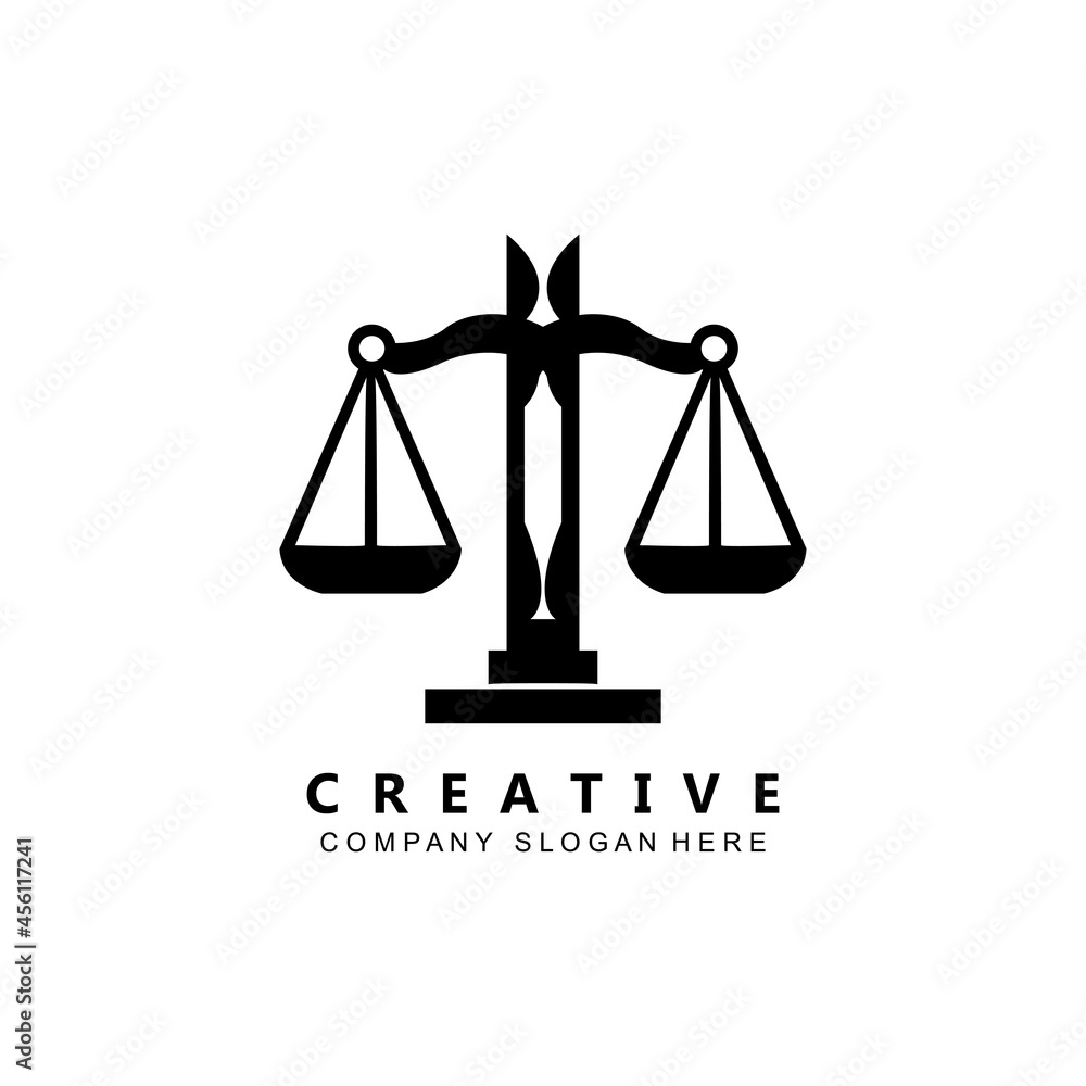 Lawyer or Justice law logo vector design, icon illustration Lawyer or Justice law logo vector design, icon illustration