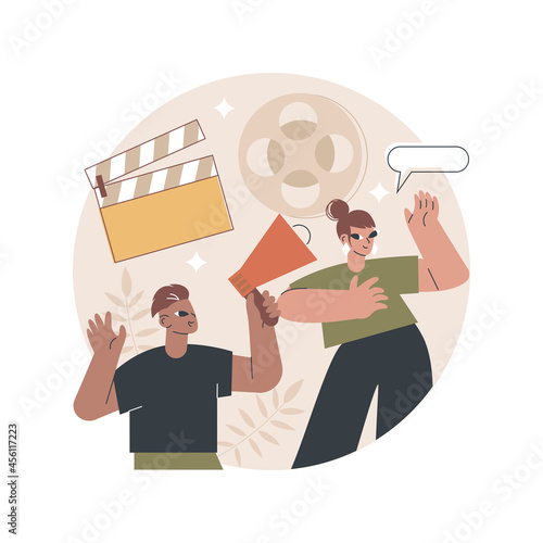 Casting call abstract concept vector illustration. Open call for models, commercial shootings, photo and video casting, modelling agency request, audition for brand advertising abstract metaphor.