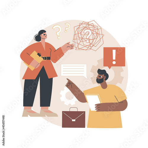Communication gap abstract concept vector illustration. Information exchange, understanding, effective communication, body language, feelings and expectations, relationship abstract metaphor.