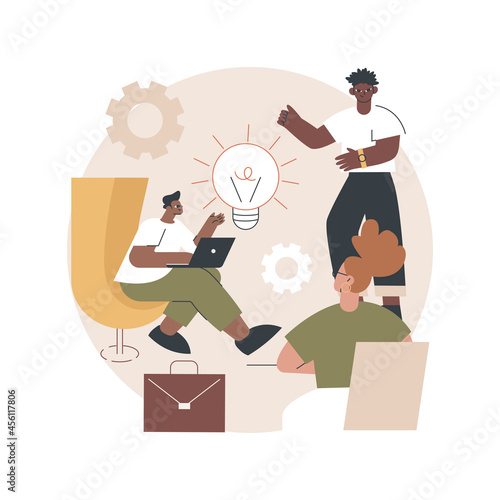 Workplace culture abstract concept vector illustration. Shared values, belief systems, attitude at work, company team, corporate culture, high performance, employee health abstract metaphor.