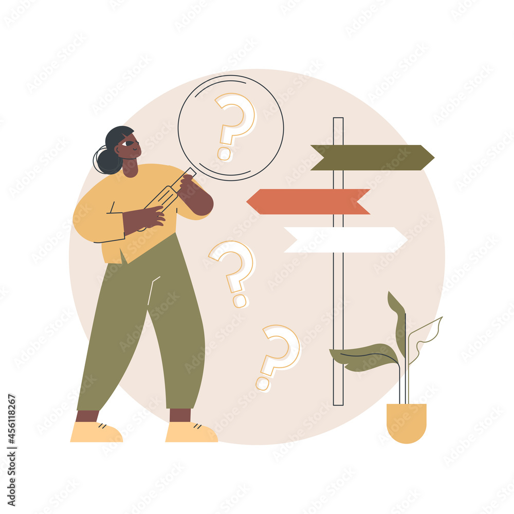 Object Chosen Choice abstract concept vector illustration. Decision making, finding ...