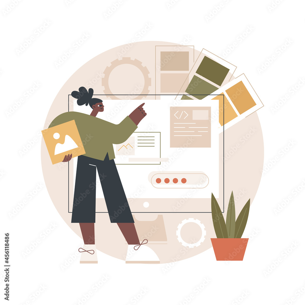 Low code development abstract concept vector illustration. Online development platform, LCDP easy coding, low code integration, application software, graphical user interfaces abstract metaphor. Low code development abstract concept vector illustration. Online development platform, LCDP easy coding, low code integration, application software, graphical user interfaces abstract metaphor.