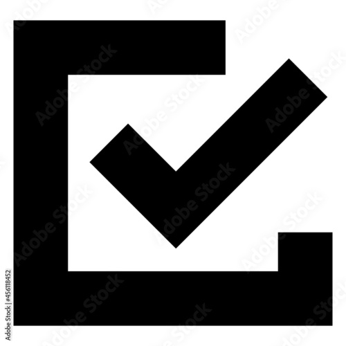 Vector illustration of flat design template checklist icon design in a box. 4000 x 4000 pixels perfect. editable colors.