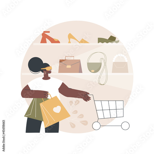 Smart retail abstract concept vector illustration. Smart store, retail innovative solution, IoT, VR concept store, shopping experience, customer preference, buyer behavior abstract metaphor.