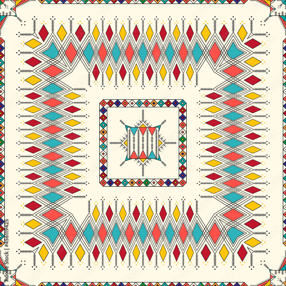 Obraz premium Al-Qatt Al-Asiri pattern 73