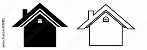 home icon set, home vector set, home symbol illustrations