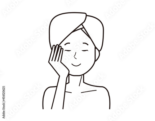 Wallpaper Mural Vector illustration of a woman doing skin care. Torontodigital.ca