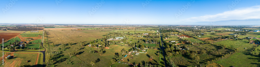 Farmland surrounding rural Australian town of Narromine in NSW Farmland surrounding rural Australian town of Narromine in NSW