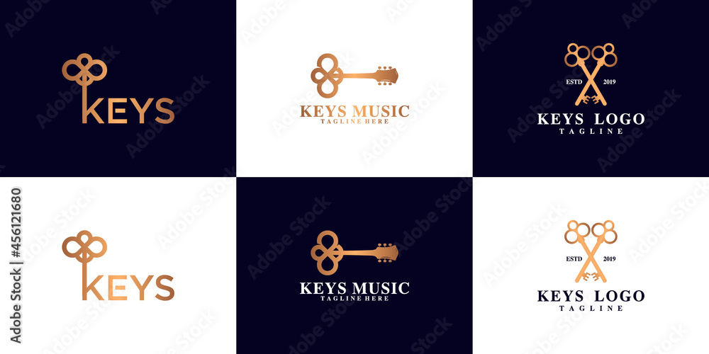 ancient house key logo design inspiration
