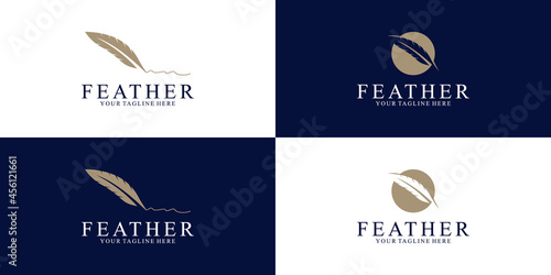 feather logo design inspiration for law and business