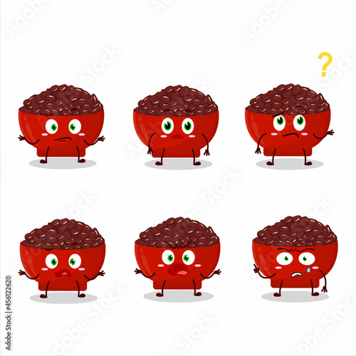 Cartoon character of adzuki beans with what expression