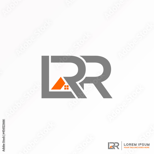 Letter LRR font with Roof or house image graphic icon logo design abstract concept vector stock. Can be used as a symbol related to the home or initial
