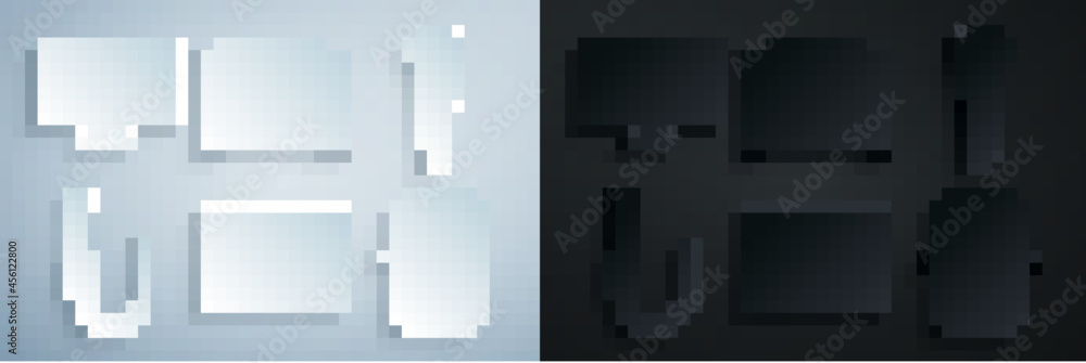 Set Vinyl player with a vinyl disk, Microphone, Audio jack, Guitar pedal, amplifier and Video recorder or editor software monitor icon. Vector Set Vinyl player with a vinyl disk, Microphone, Audio jack, Guitar pedal, amplifier and Video recorder or editor software monitor icon. Vector