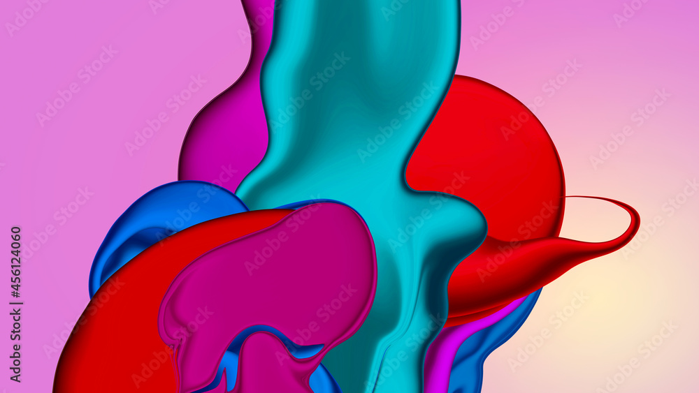 Gradiant colorful abstract background, Digital painting design illustration, Gradiant colorful abstract background, Digital painting design illustration,
