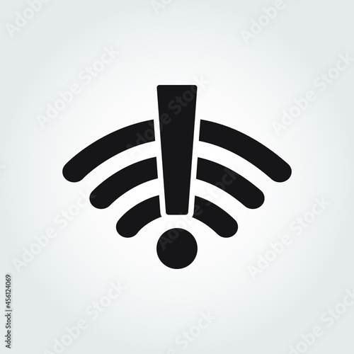 Web Page not loading. Sign of a wi-fi or telephone connection that shows no signal. Eps 10 vector illustration.