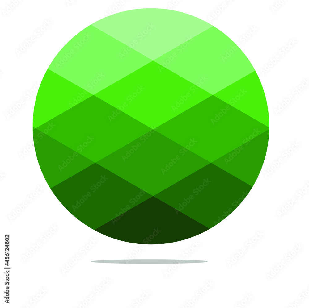 Circle abstract green sphere logo with Polygon green style Circle abstract green sphere logo with Polygon green style