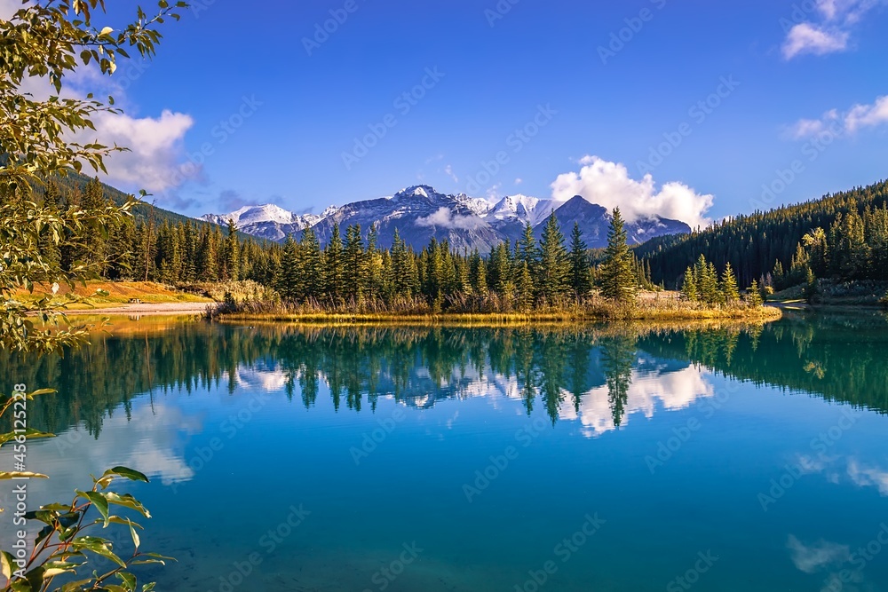 Blue Sky Reflections Over Cascade Ponds