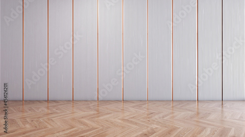 Empty room with Wall Background. 3D illustration, 3D rendering © wichuda