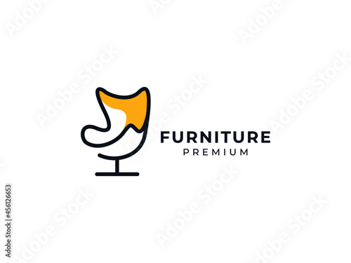 Premium furniture logo design concept