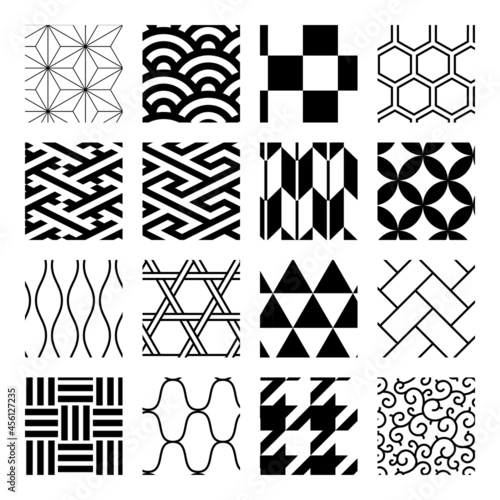 和柄のパターンの16種類セット