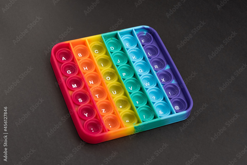 Fidget pop it toy rainbow color - antistress, fun and educational Fidget pop it toy rainbow color - antistress, fun and educational
