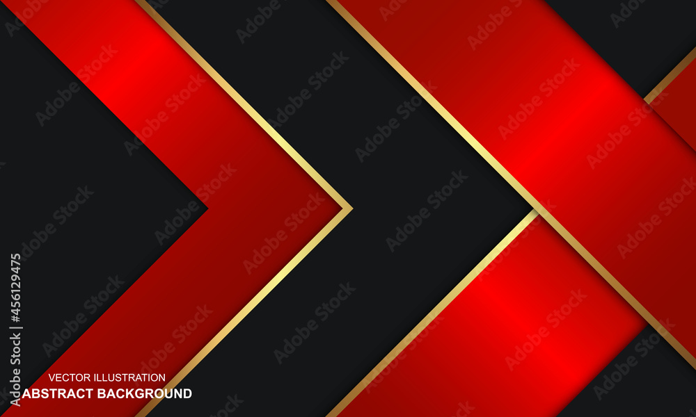 Abstract black dop background with red and golden lines modern design Abstract black dop background with red and golden lines modern design