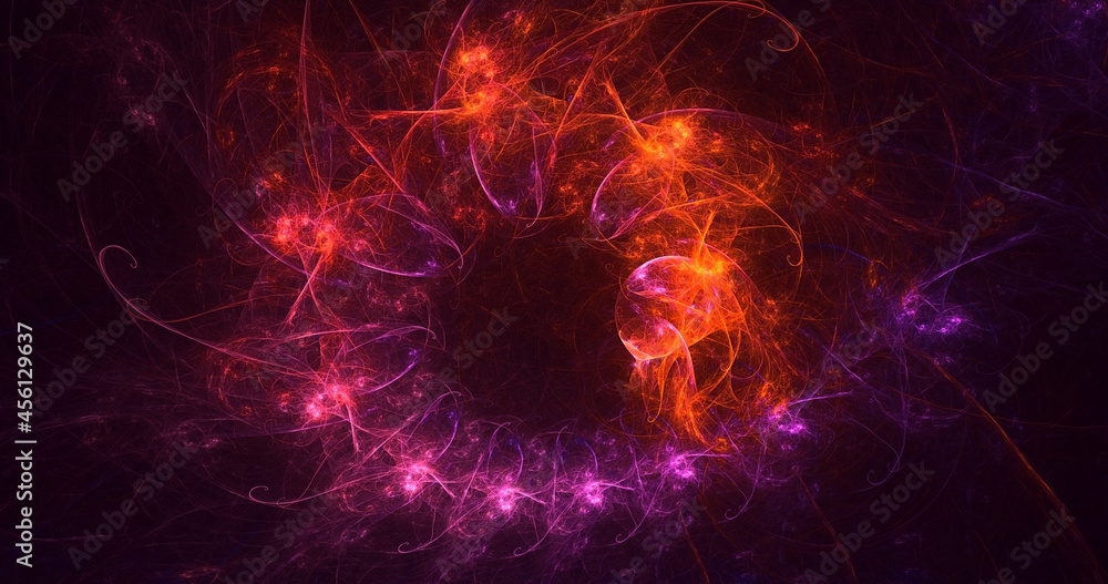3D rendering abstract colorful fractal light background 3D rendering abstract colorful fractal light background