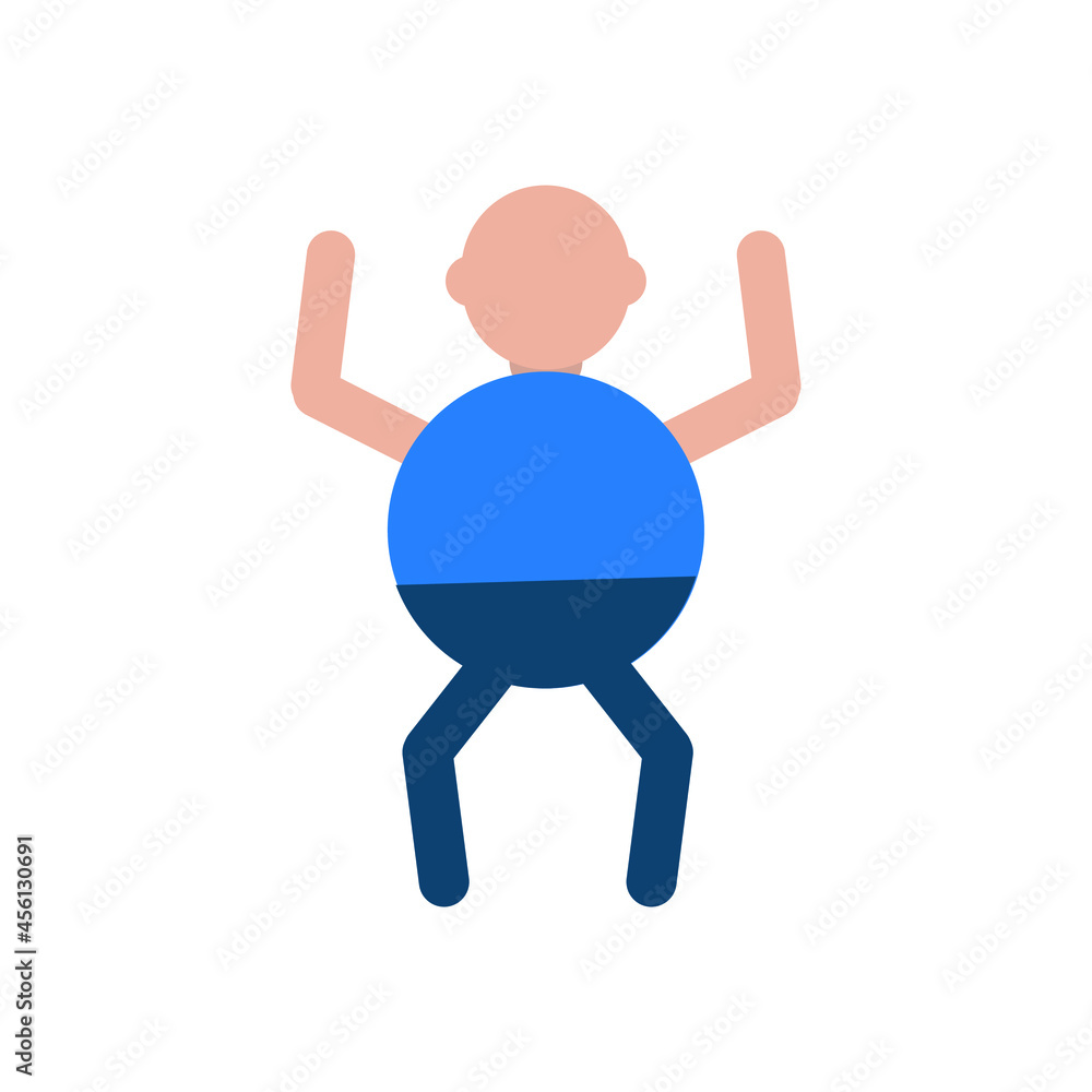 strong person avatar on white background