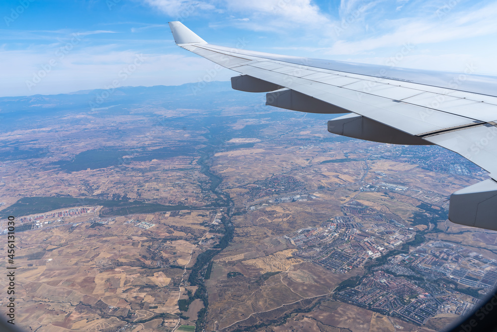 Obraz premium Incredible view from a airplane window 