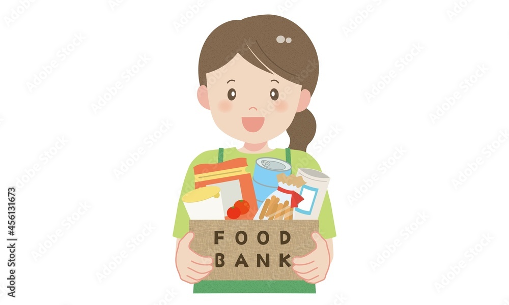 フードバンク活動をする女性