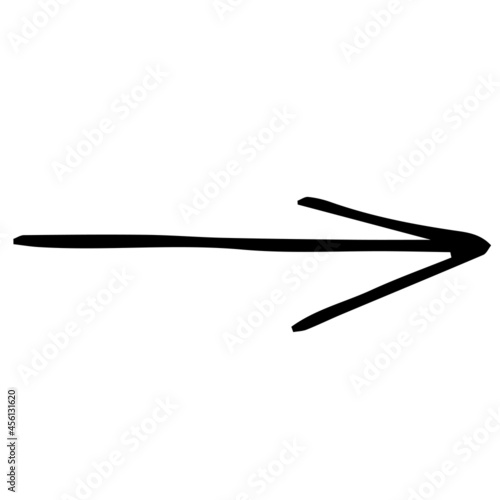Vector icon, hand-drawn arrow, doodle. © NiaChi