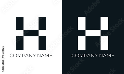 Initial letter h logo vector design template. Creative modern trendy h typography and black colors.