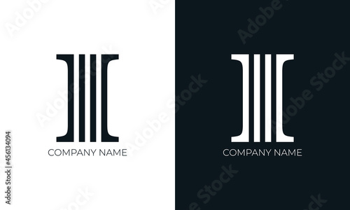 Initial letter i logo vector design template. Creative modern trendy i typography and black colors. photo