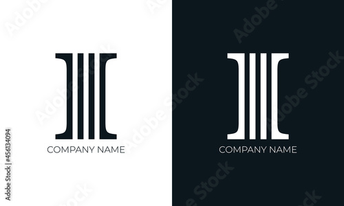 Initial letter i logo vector design template. Creative modern trendy i typography and black colors.