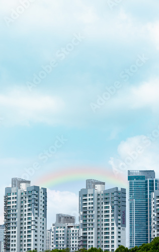 city skyline rainbow © 박지훈 박지훈